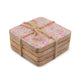 Conjunto de 4 posavasos cuadrados - Floral bonito