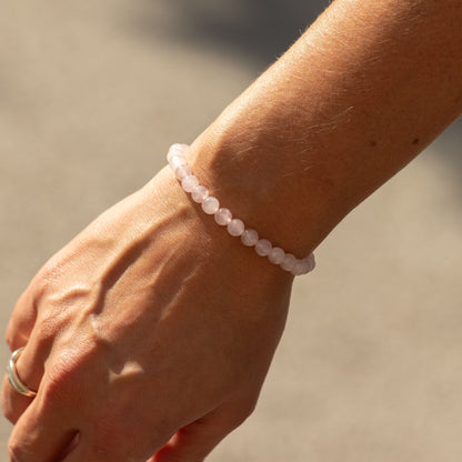 Pulsera de Poder Pequeña (17 cm x 6 mm) - Cuarzo Rosa