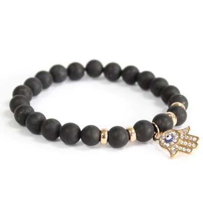Pulsera Hamsa Ágata Negra