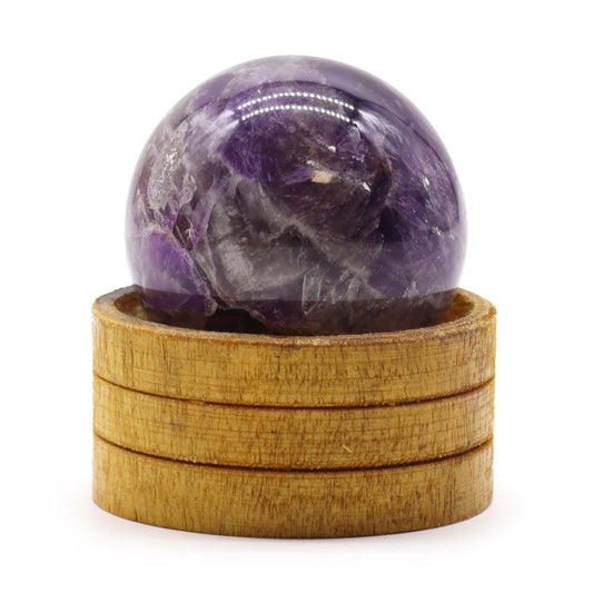 50 mm afrikanische Amethyst-Kristallkugel mit Ständer