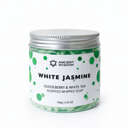 Jabón de crema batida con grosella espinosa y té blanco 120 g