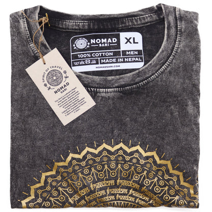 T-shirt Nomad Sari Small - Mandala - Gris foncé