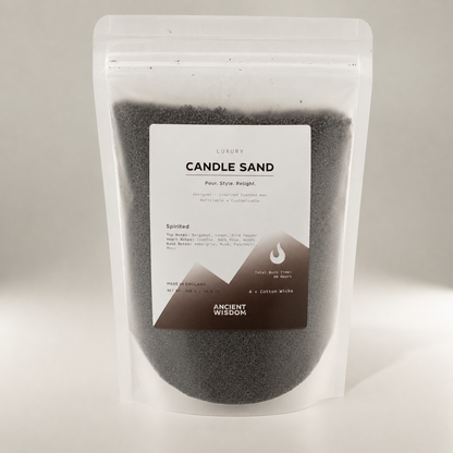 Vela perfumada Arena - Negro - con carácter - 300 g