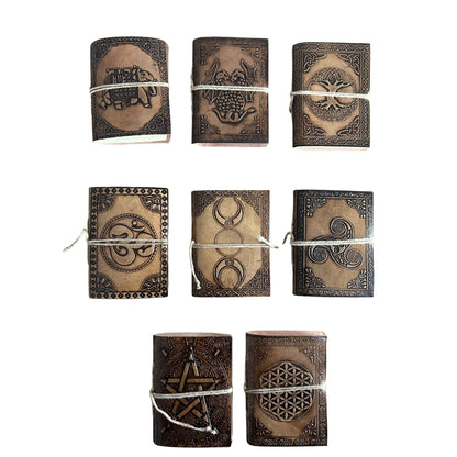 Petits carnets en cuir assortis (4 x 3 pouces) - Vitrine