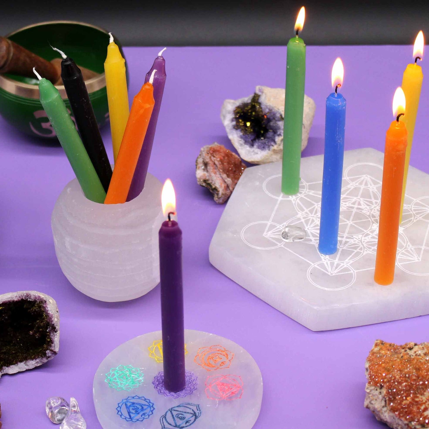Conjunto de 7 velas - 7 Chakras