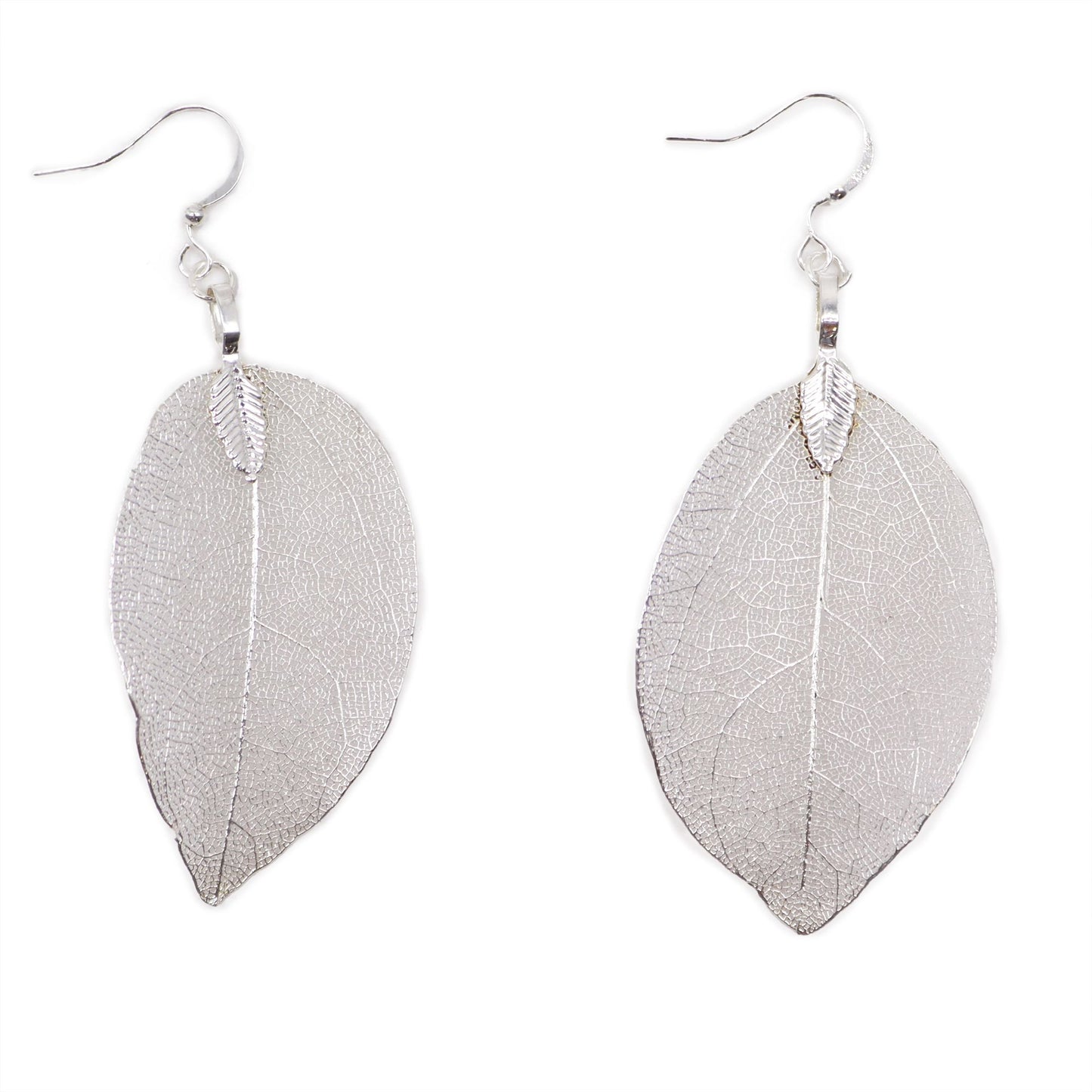 Pendientes Hoja en Plata