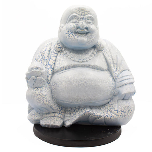 Lámpara del Buda Risueño - Azul Cielo - Base Redonda