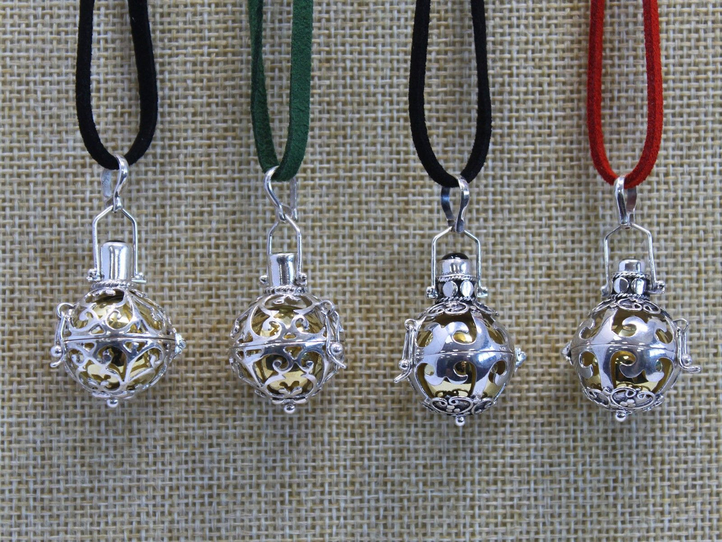 Silberner Glockenengel - Nacht - 18mm