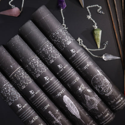 Encens de sortilège de sorcière ancienne - Succès - Pendule en obsidienne noire