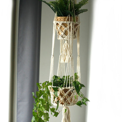 Macetero Macramé Doble