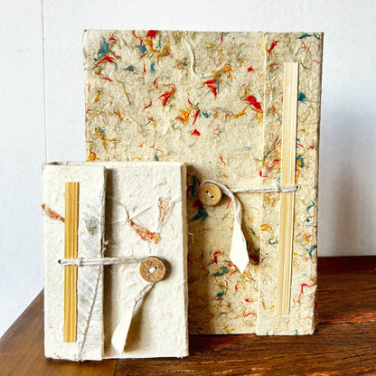 Carnet Lokta moyen - Fleurs mélangées - 45 feuilles