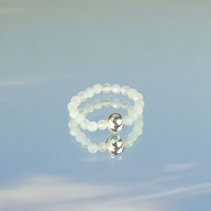 Set aus Ringen mit Elfenjuwelen – Sonnenuntergang am Meer