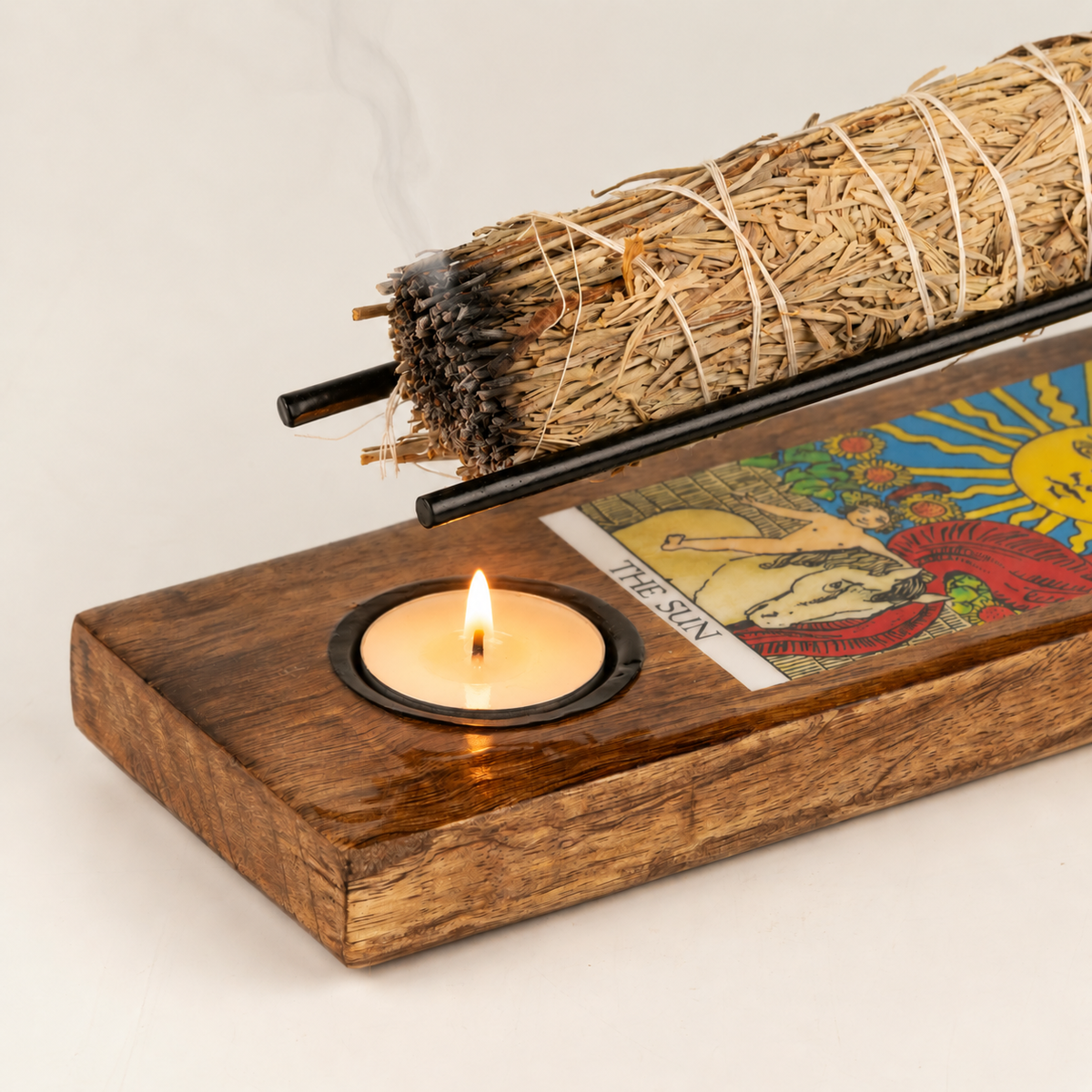 Calentador Grande para Varitas de Salvia Esmaltado - El Sol