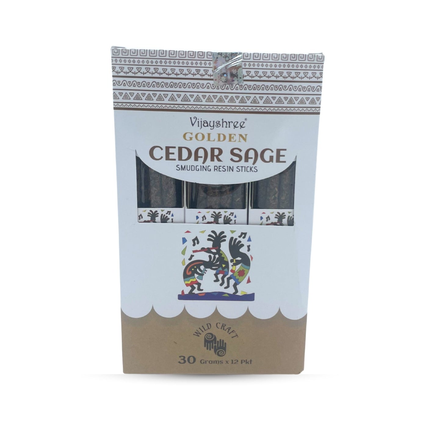 Varillas de resina para difuminar salvia y cedro dorado 30g (6 unidades)