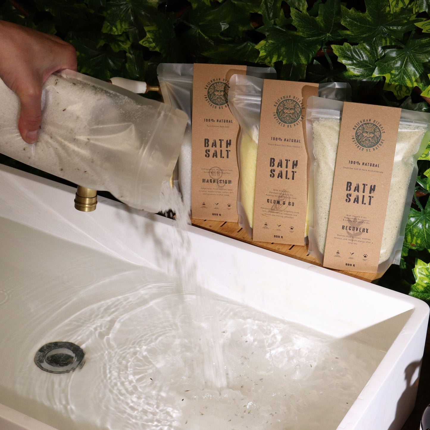 Sels de bain Epsom Greenman Rituals à l'aromathérapie à la lavande – Bien dormir