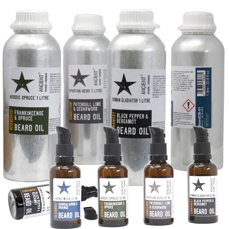 Aceite para Barba de 1 Litro - Hérpe Espartano - ¡Suaviza!
