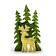 Lost in the Woods – Hirsch im Wald, 3D-Holzdekoration – 25 x 15 cm
