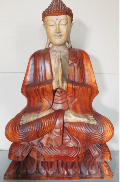 Handgeschnitzte Buddha-Statue – 80 cm. Willkommen