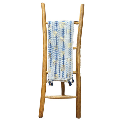 Collection Nomad : sarong méditerranéen, tie-dye bleu et imprimé