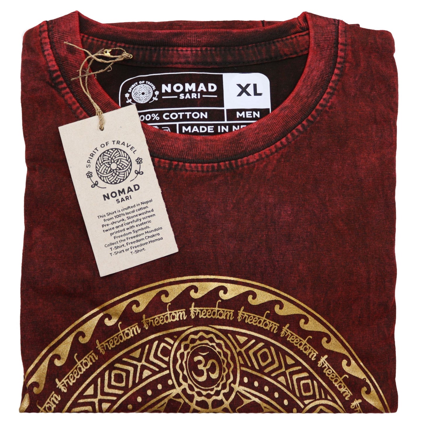 Camiseta Nomad Sari Extra Grande - Chakra - Granate