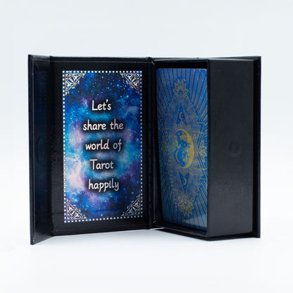 Tarotkartenset mit blauer Folie – Antlitz des Mondes – mit Begleitheft