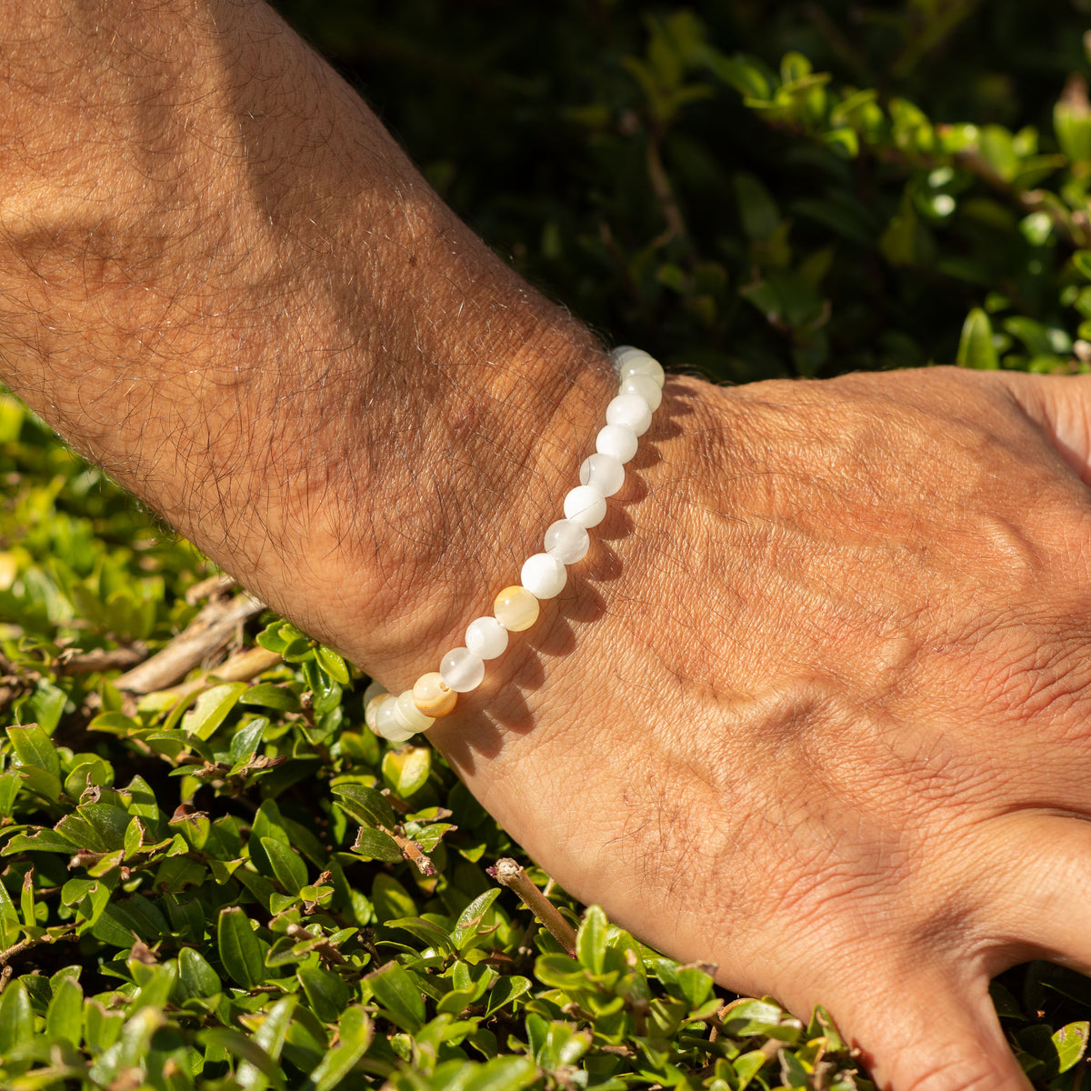 Mini Pulsera de Poder (17 cm x 6 mm) - Jade de la Luna