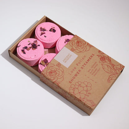 Pastillas de Ducha Zen - Cuarteto de Bienestar Terapéutico - Poción de Amor