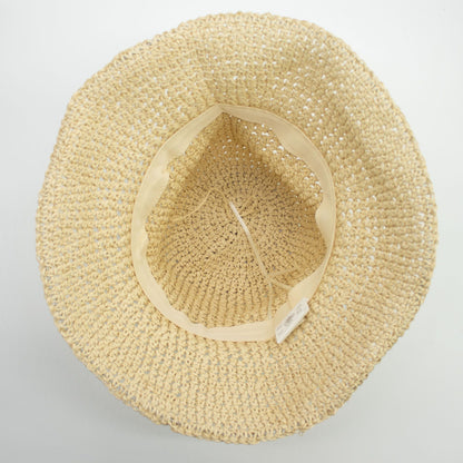 Sombrero de paja tipo floppy para el sol - beige natural