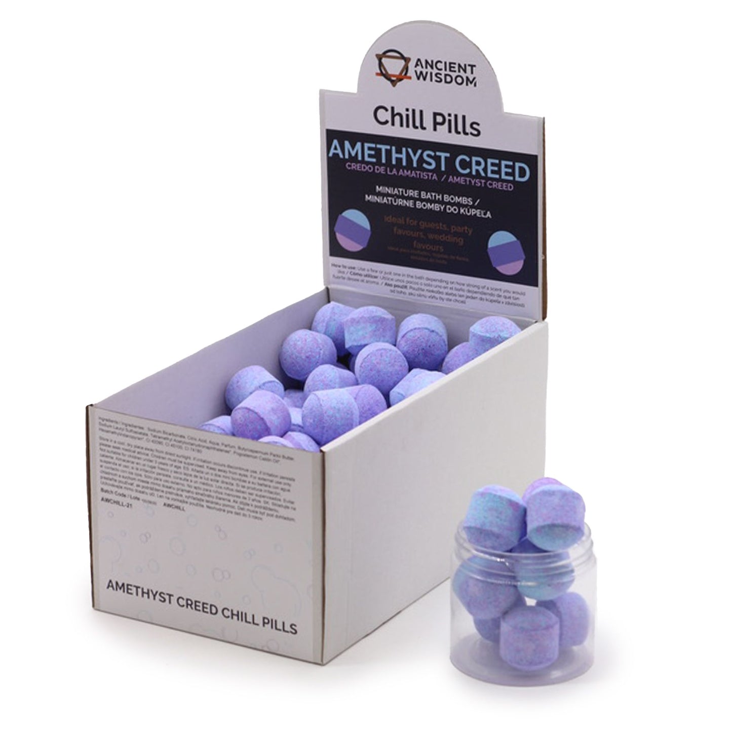 Boîte de 1,3 kg de mini-bombes relaxantes – Amethyst Creed