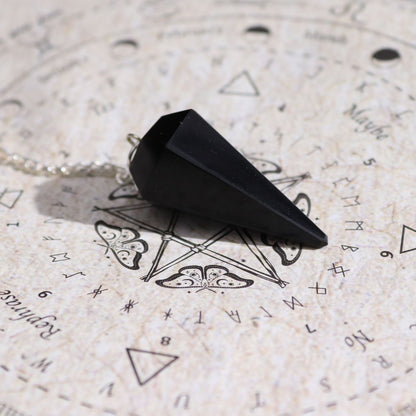 Encens de sortilège de sorcière ancienne - Succès - Pendule en obsidienne noire