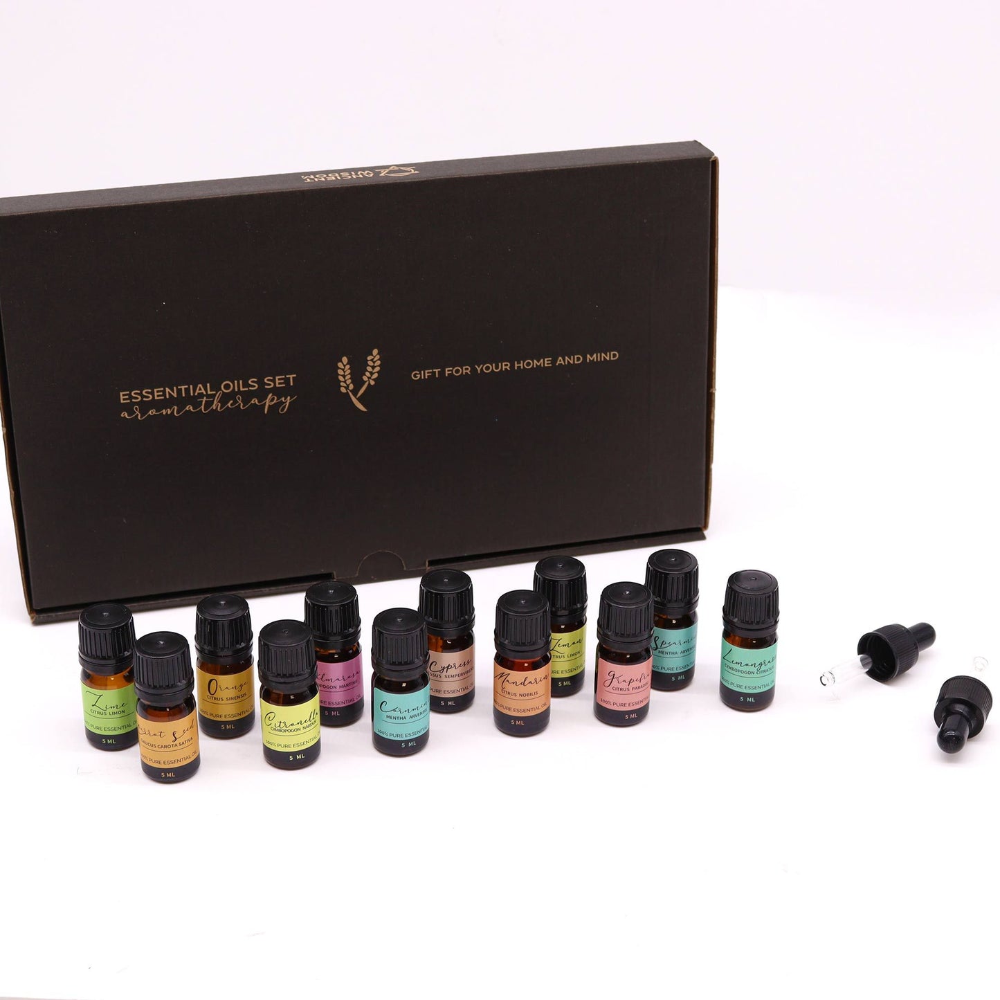 Coffret d'huiles essentielles pour aromathérapie - Printemps