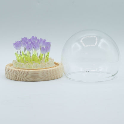 Dôme de jardin Éclat Floral - 20 tulipes - LED USB