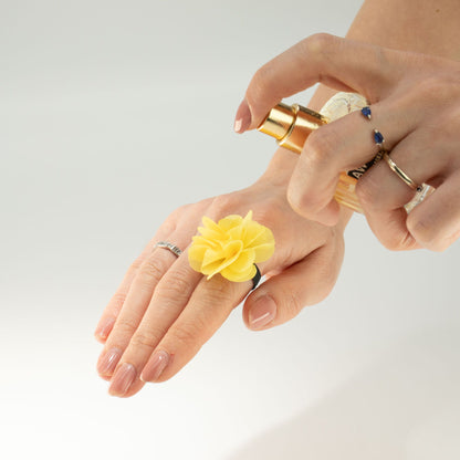 Anillos difusores de chifón con fragancia - Amarillo