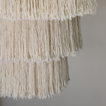 Lustre en macramé doux - Naturel