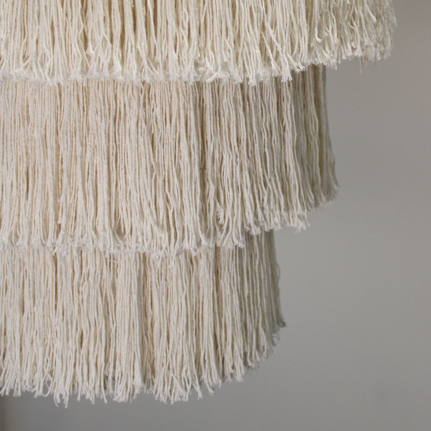 Lustre en macramé doux - Naturel