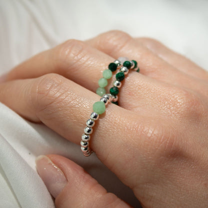 Set aus Ringen mit Nymphengeist-Edelstein – Waldgeist