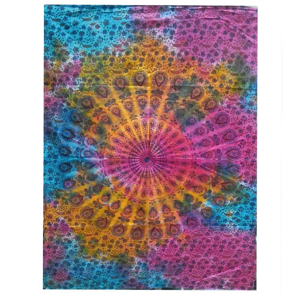 Arte Pared Algodón Mandala Redonda