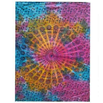 Arte Pared Algodón Mandala Redonda