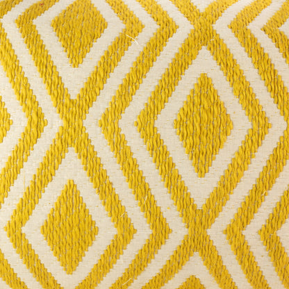 Funda de cojín clásica - Diamantes mostaza - 30x50cm - Estilo de Madera