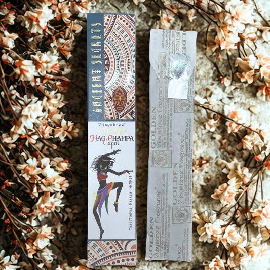 15 g goldener Copal und Nag Champa