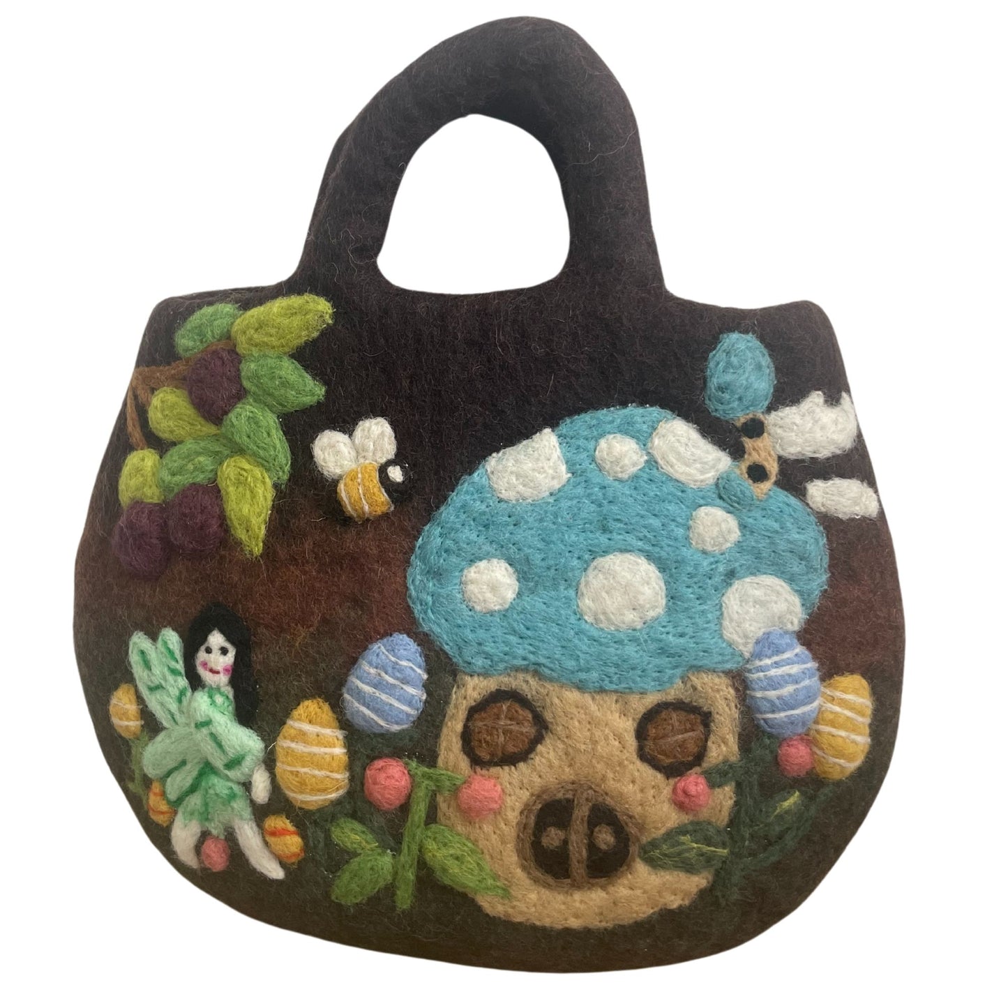 Bolsa de fieltro para jardín de hadas - 35 x 27 cm