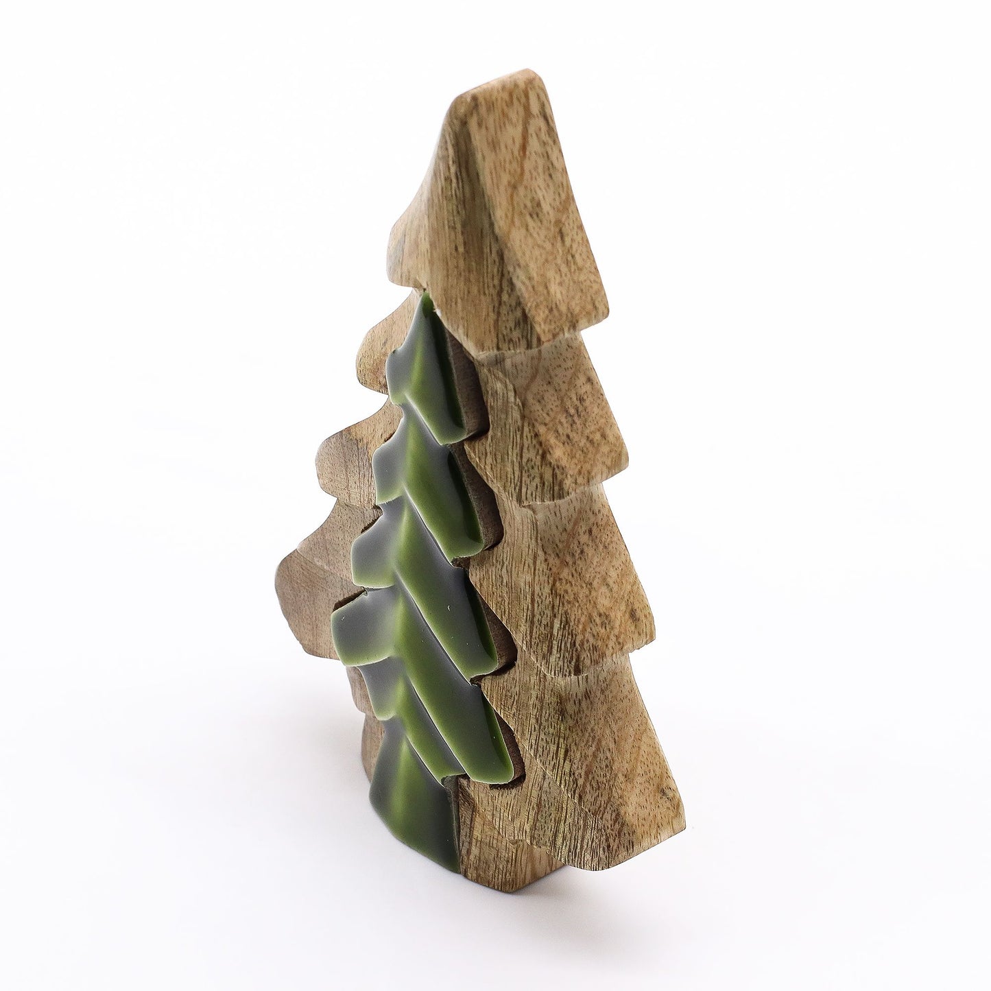 Perdu dans les bois - Petit arbre dans un arbre - Décoration en bois - 15x10cm