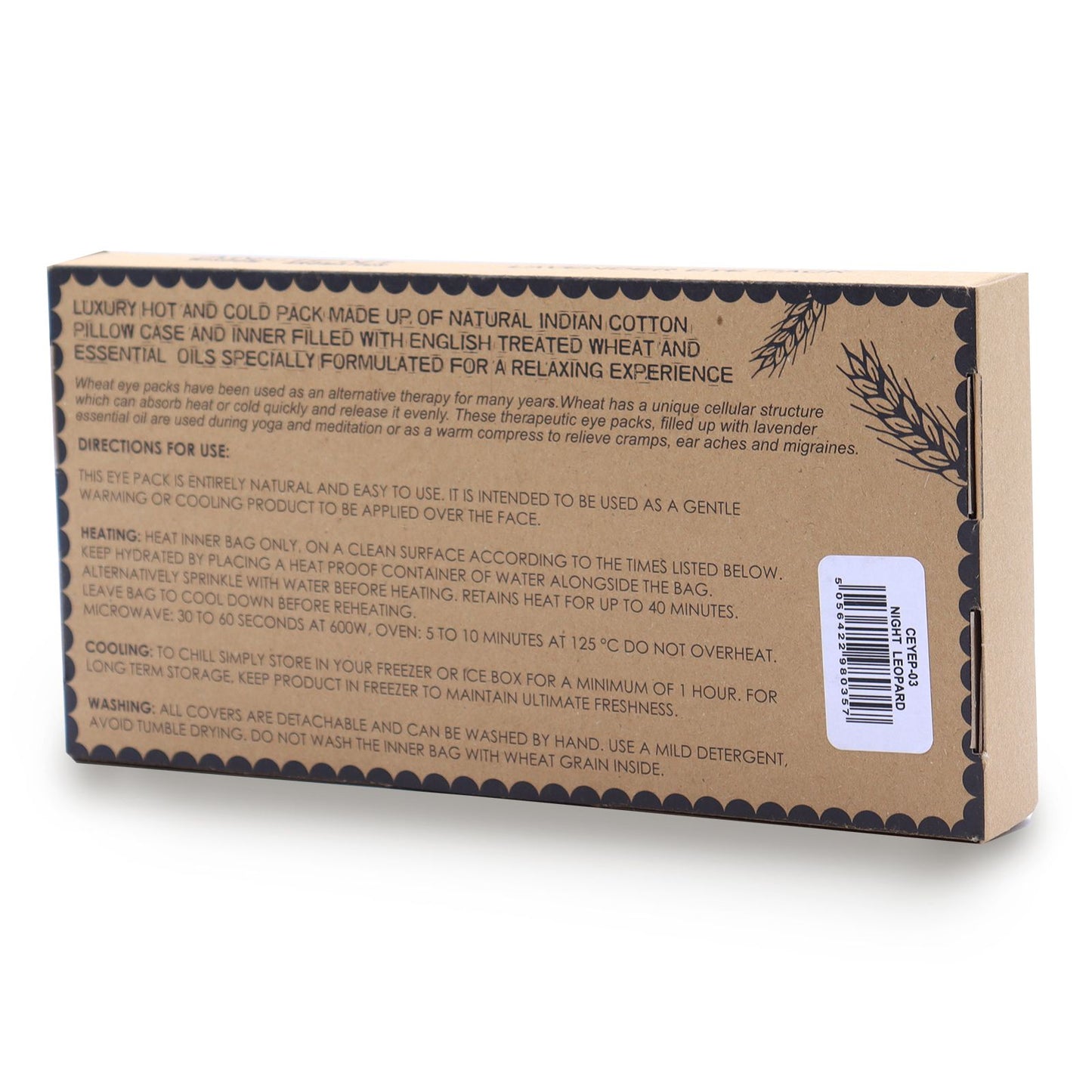 Coussin pour les yeux en coton naturel avec lavande et jujube dans un coffret cadeau - Leonardo Nocturno