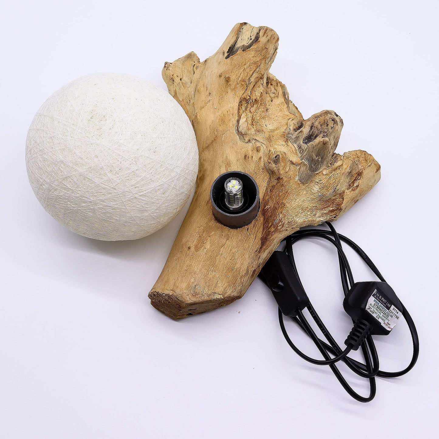 Lampe de table avec abat-jour sphérique - Ivoire