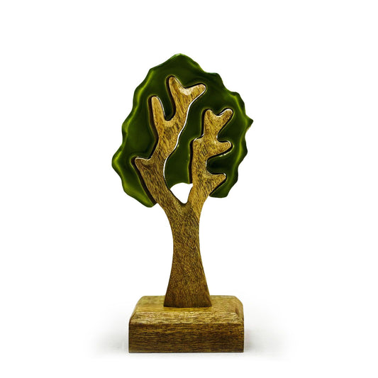 Perdu dans les bois - Arbre en bois 3D unique - 20 x 10 cm