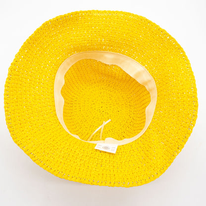 Nomad Sari Chapeau de soleil en paille à larges bords - Jaune