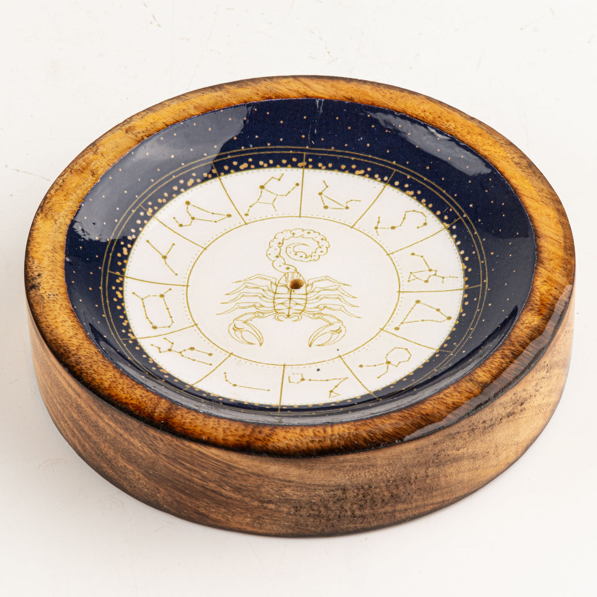 Mini cuenco y soporte para varitas de incienso Signo del Zodiaco – Escorpio