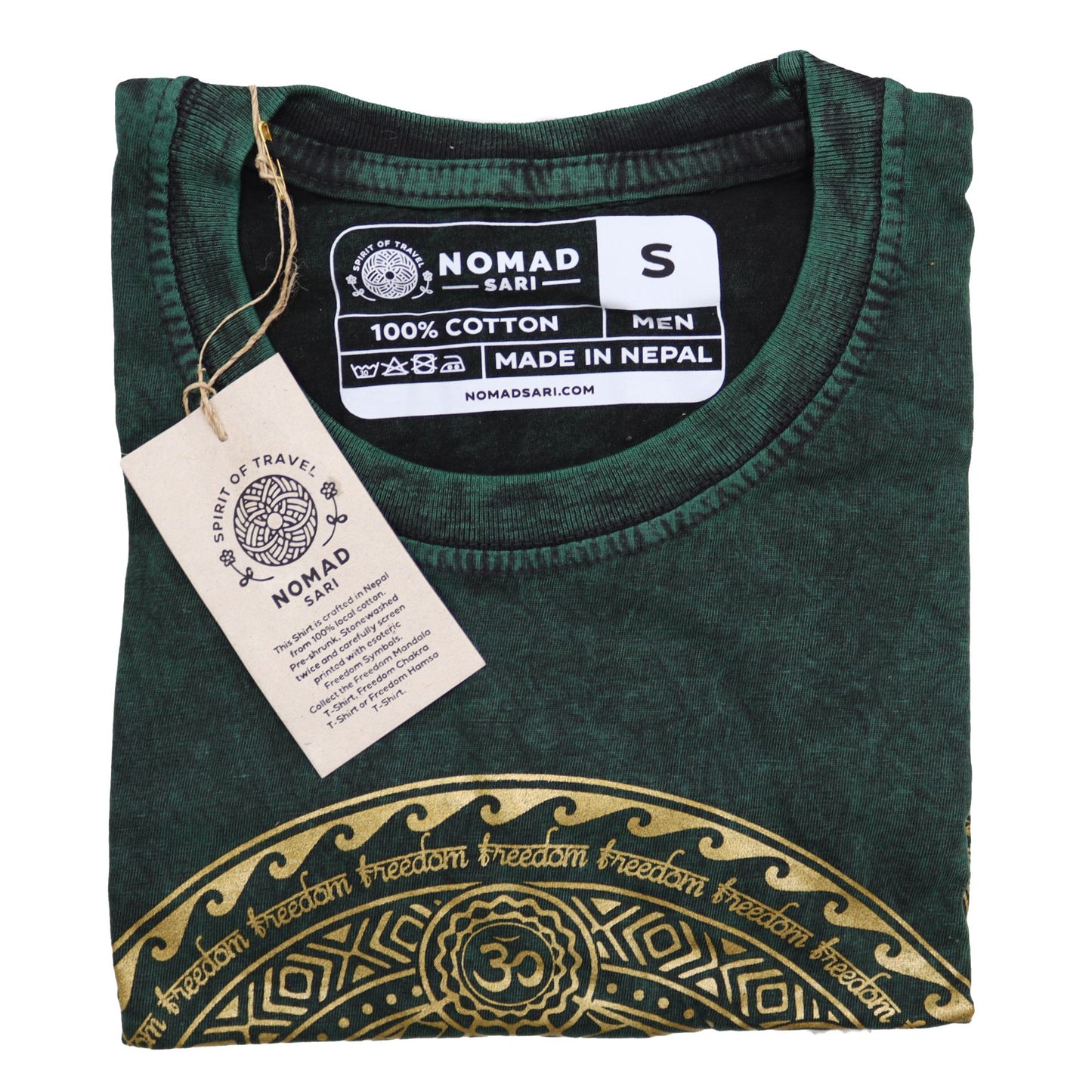 Nomad Sari Kleines T-Shirt – Chakra – Grün