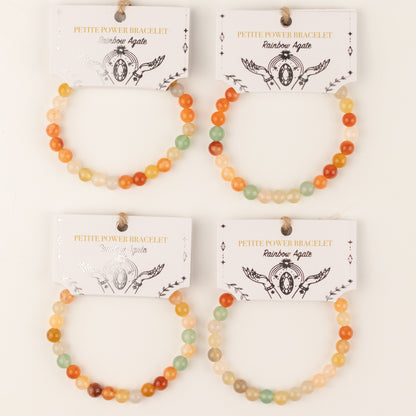 Pulsera de Poder Pequeña (17cmx6mm) - Ágata arcoíris