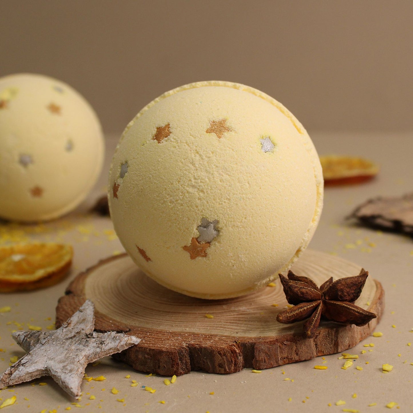 Weihnachtsstern Badebombe - Marzipan
